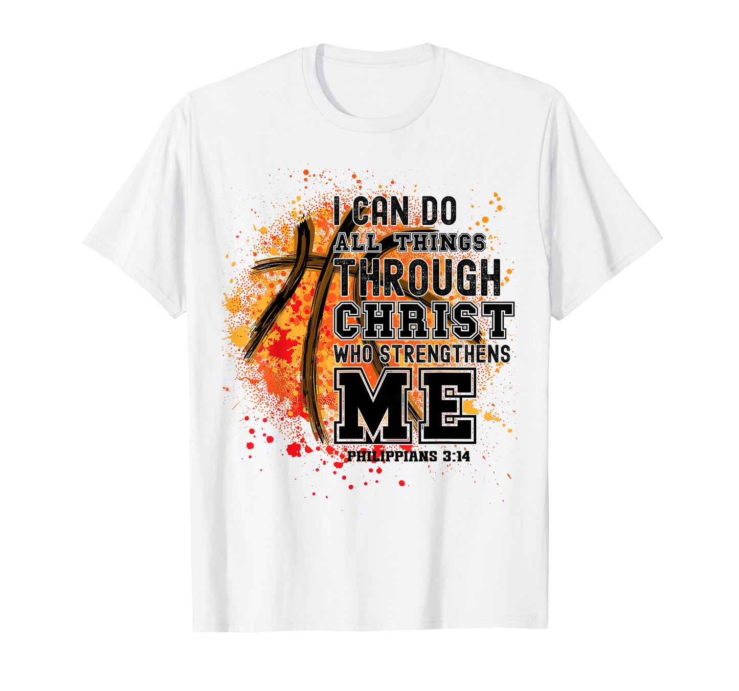Christian Bible Verse Religious for Basketball Players Coach T-Shirt