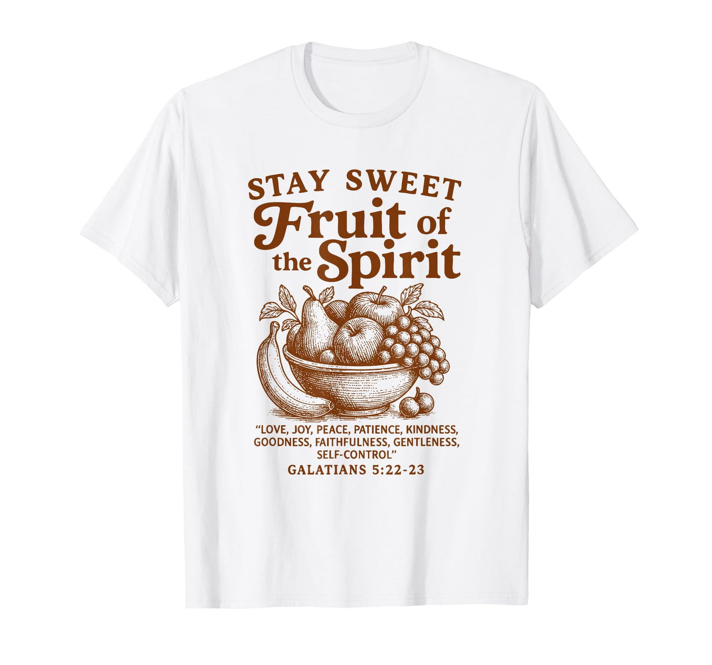 Fruit of The Spirit Bible Verse Christian Design T-Shirt