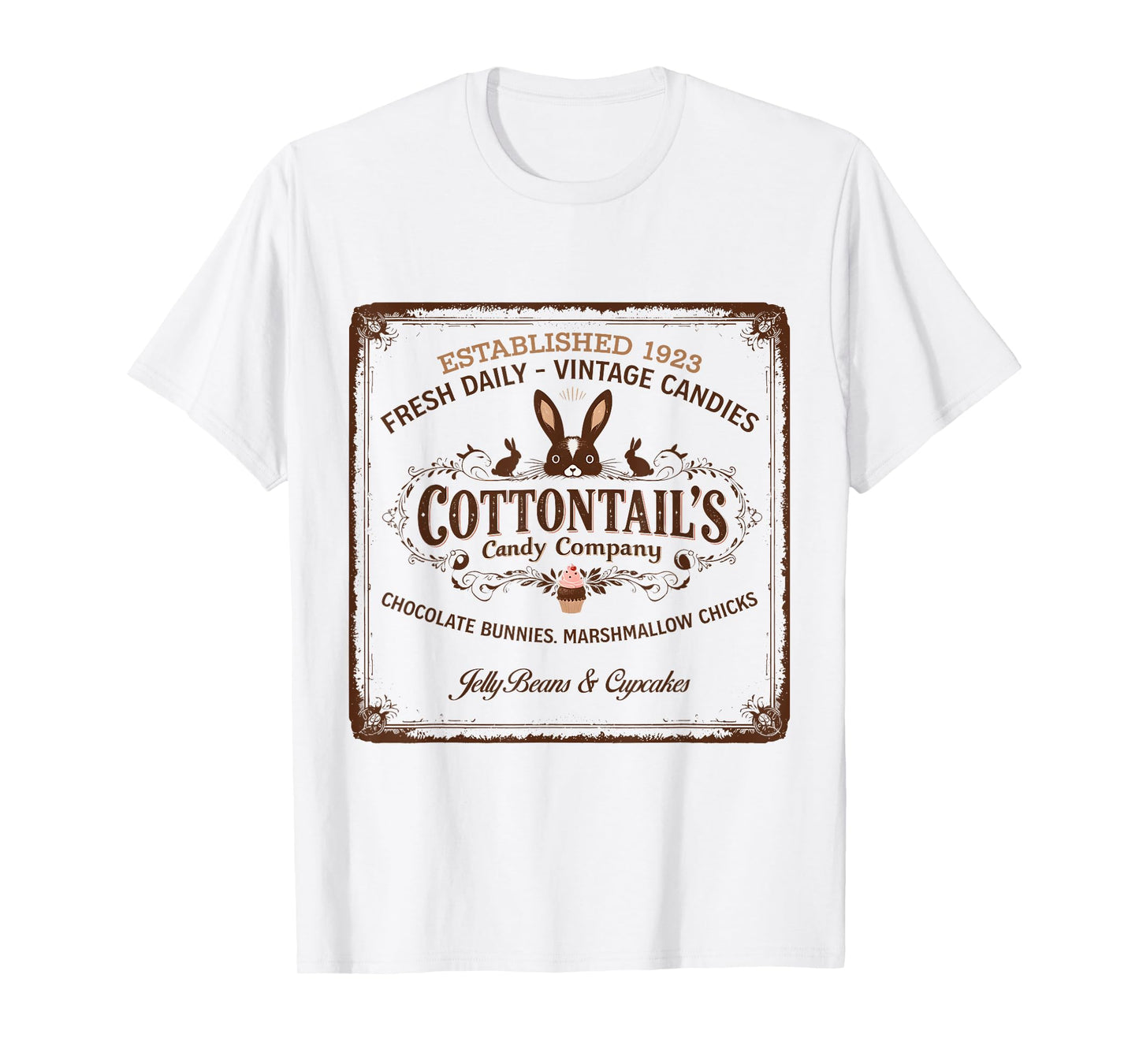Easter Day Cottontail’s Candy Co. Vintage Easter Bunny T-Shirt