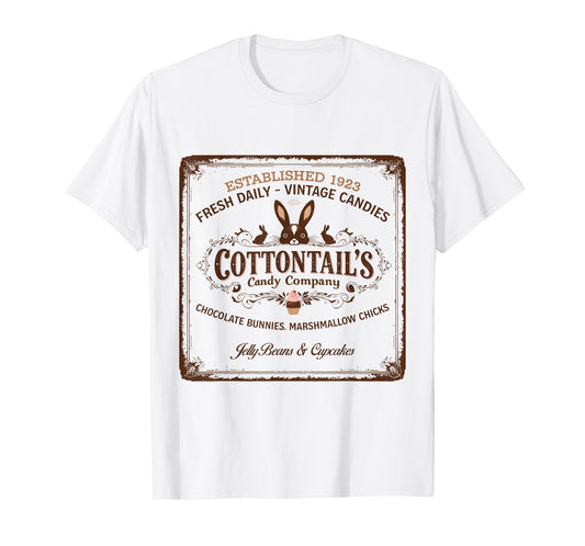 Easter Day Cottontail’s Candy Co. Vintage Easter Bunny T-Shirt