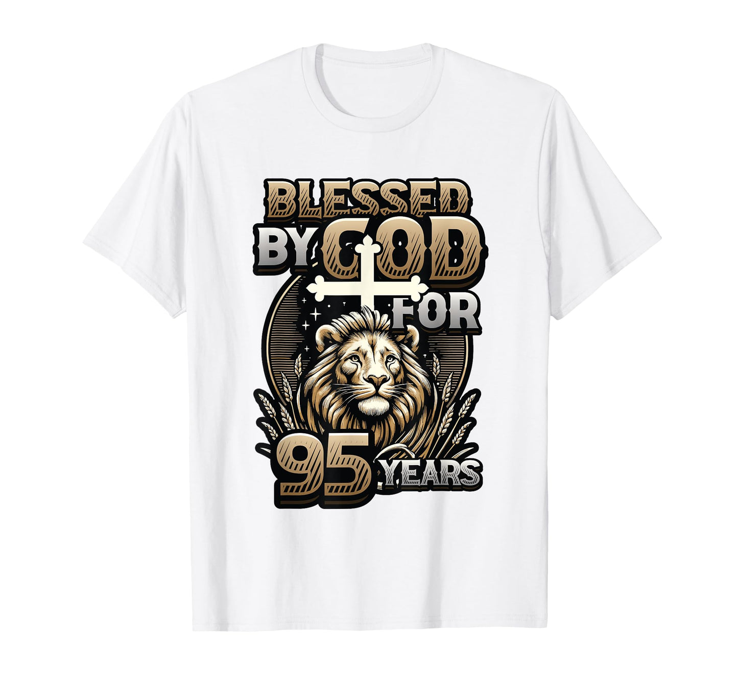 Blessed By God For 95 Years Religious Themed 95th Birthday T-Shirt