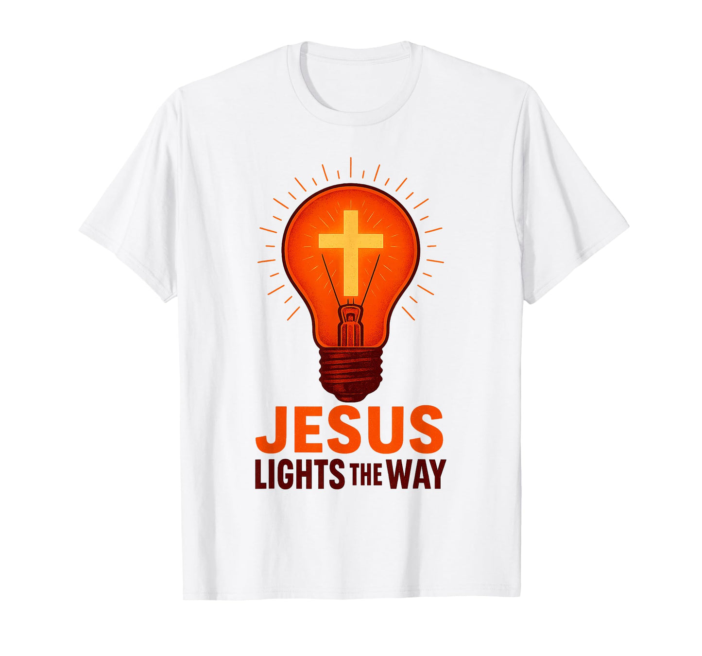 Jesus Lights The Way Christian Faith Quote T-Shirt