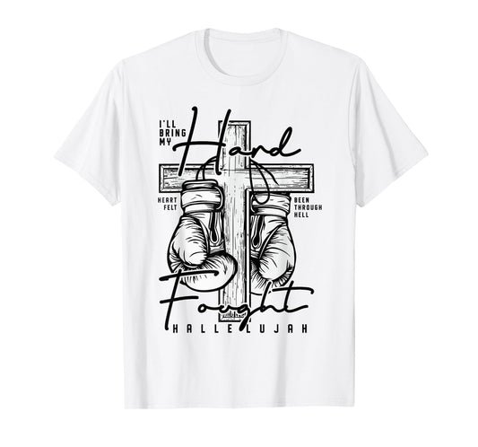 Retro Hard Fought Hallelujah Bible Verse Christian Jesus T-Shirt