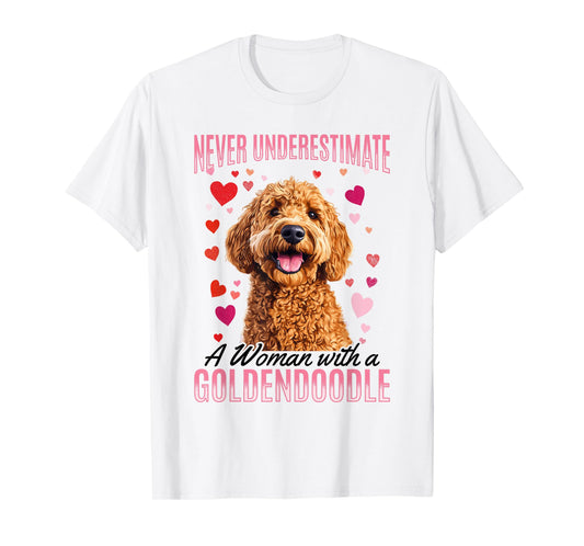 Goldendoodle Dog Breed Never Underestimate a Woman with a T-Shirt