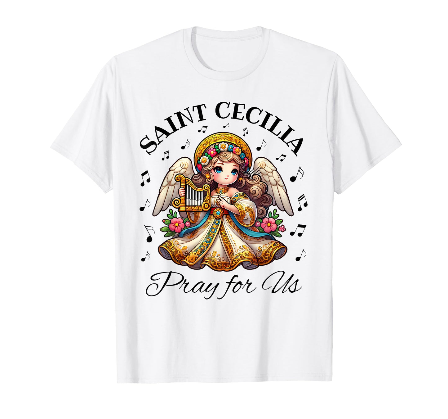 Saint Cecilia Catholic Patroness of Music and Musicians Kids T-Shirt