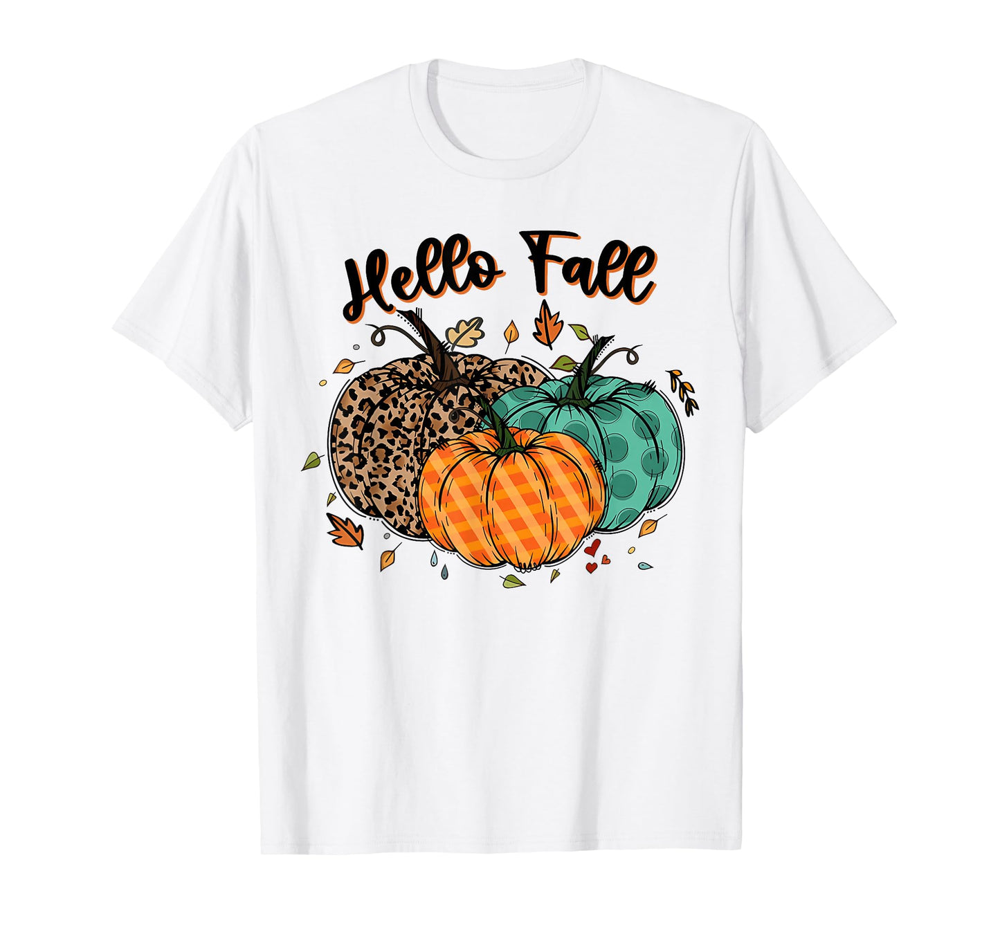 Hello Fall Thanksgiving Coquette Boho Floral Fall Vibes T-Shirt