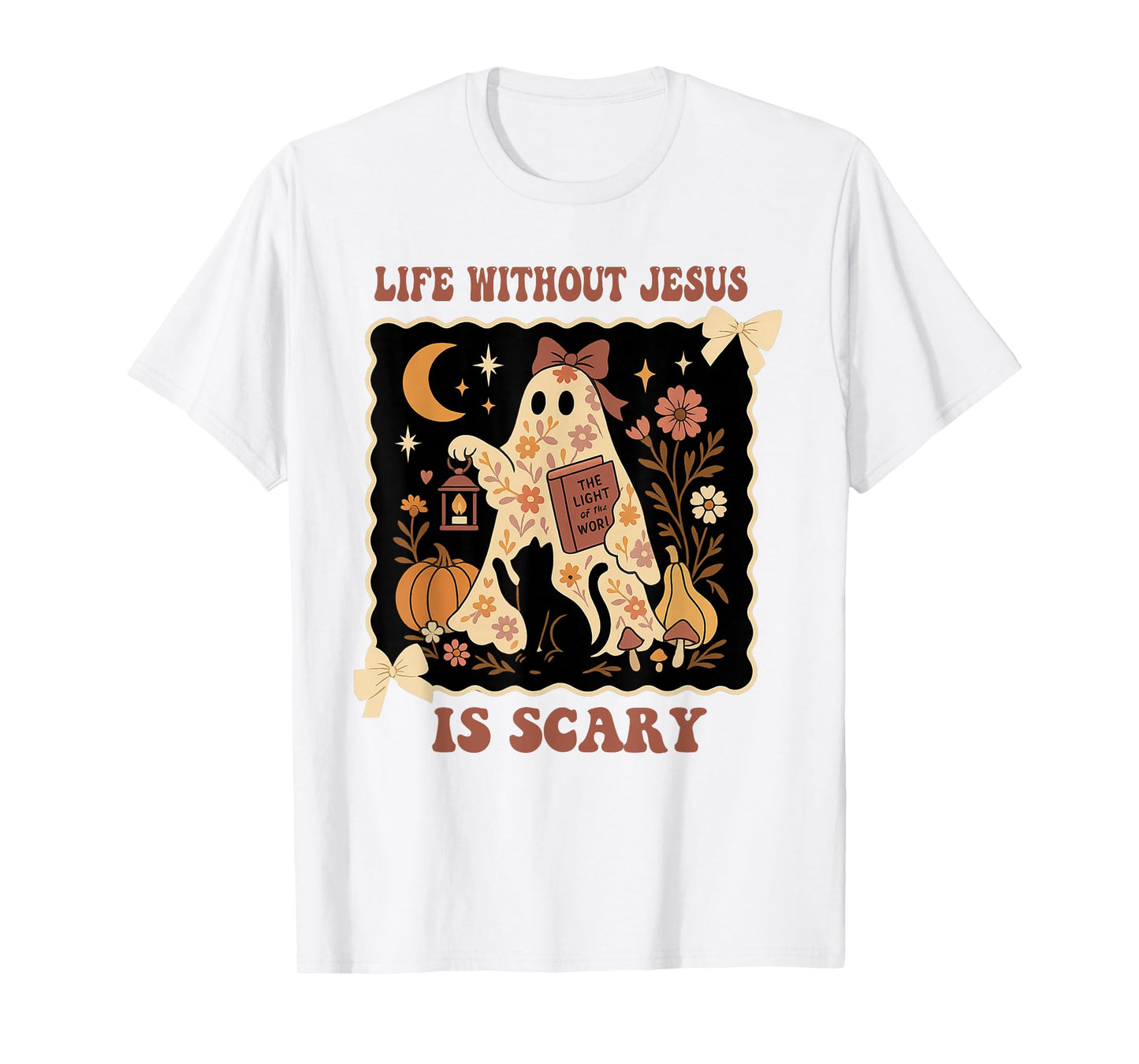 Spooky Life is Scary Without Jesus Christian Halloween T-Shirt