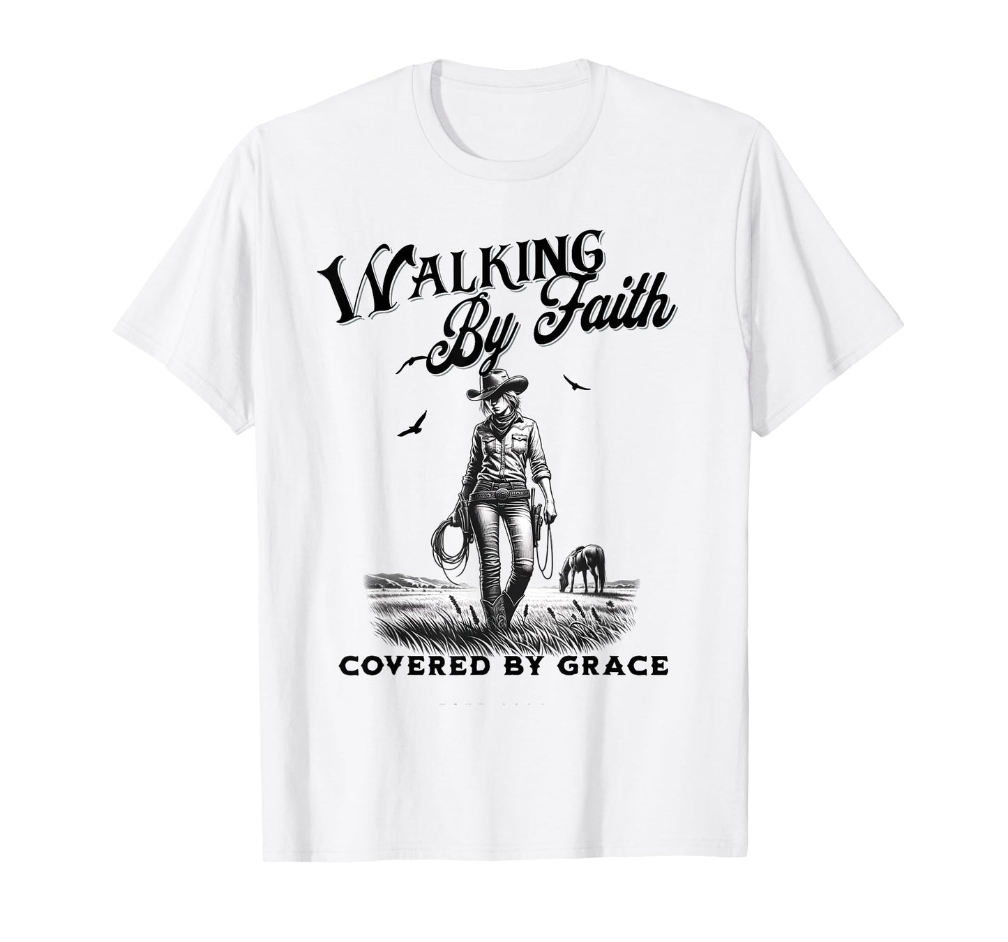 Christian Cowgirl Bible Verse Western Jesus Faith Based T-Shirt