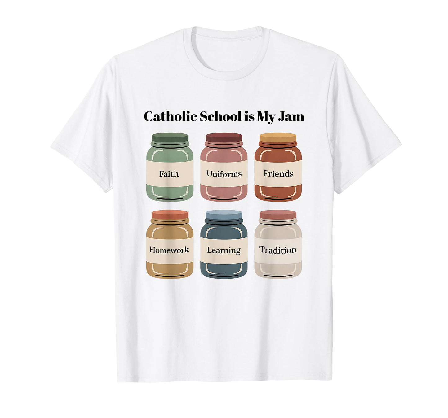 Catholic School is My Jam Catholic Teacher Christian Faith L T-Shirt