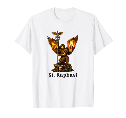 Saint Archangel Raphael Christian Art Faith T-Shirt