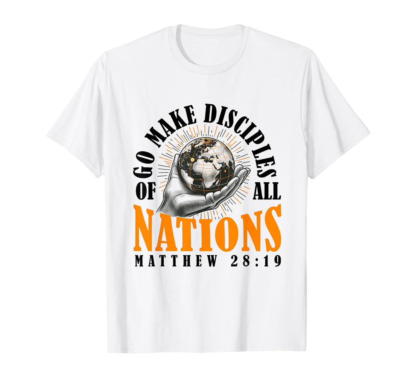Go And Make Disciples of All Nations Retro Christian Bible T-Shirt