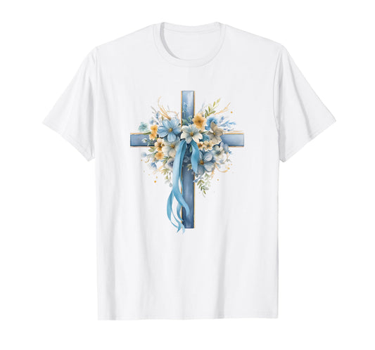 Cottagecore Accessories For Christian Women Floral Cross T-Shirt