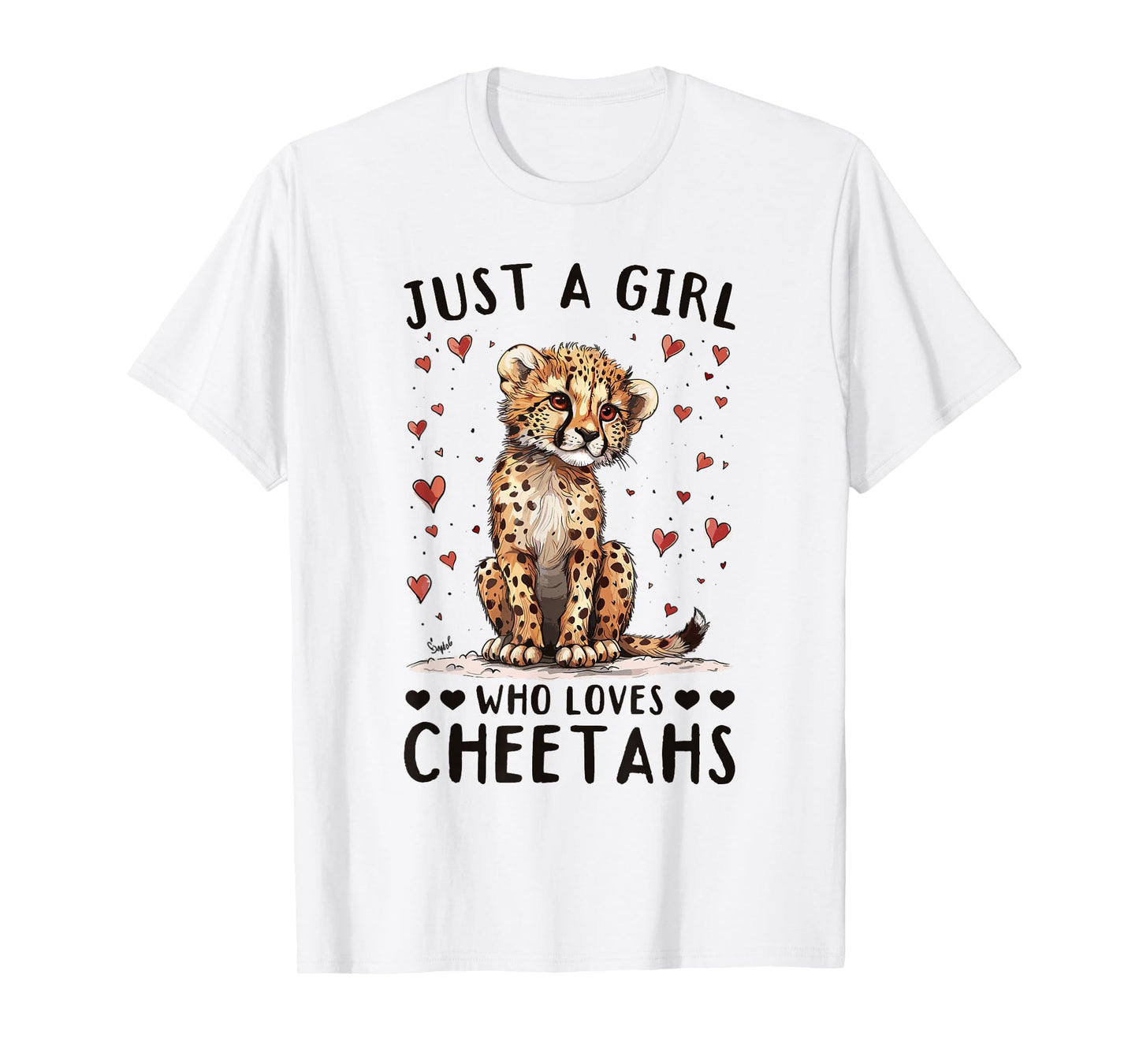 Funny Cheetah Animal Just A Girl Who Loves Cheetahs T-Shirt
