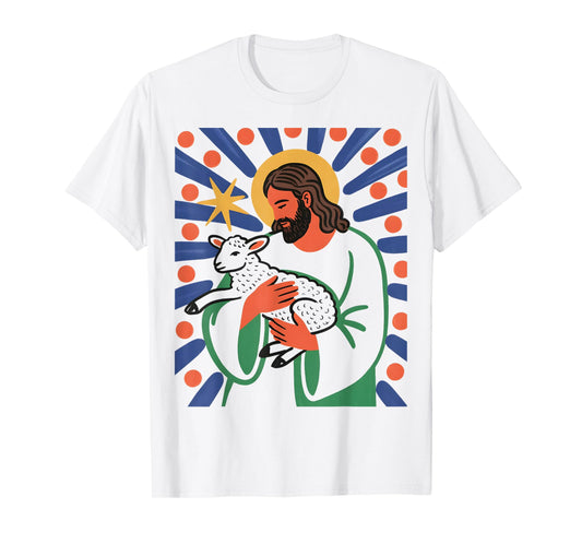 Faith Shepherd Lamb Peaceful Divine Spiritual Design T-Shirt