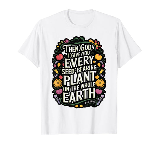 Genesis 1:29 Plant Based Diet Vegan Bible Verse T-Shirt