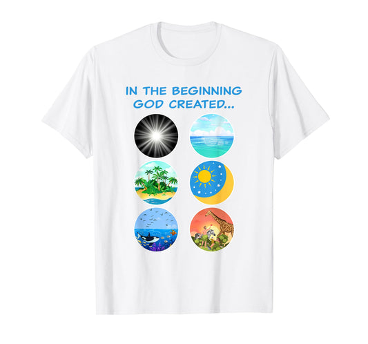 In The Beginning GOD Created: School Teacher & Kids Creation T-Shirt