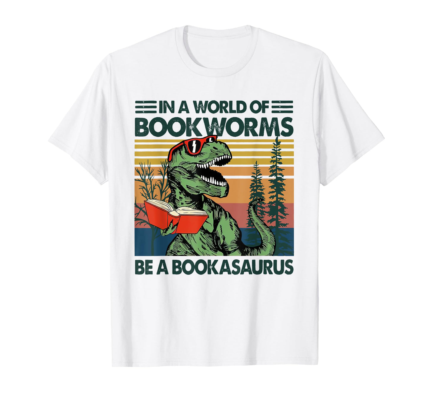 In A World Of BookWorms Be A BookAsaurus Vintage T-Shirt
