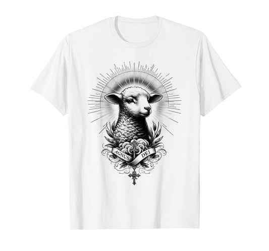 Agnus Dei Lamb God Men Women Catholic Christian Jesus Tattoo T-Shirt
