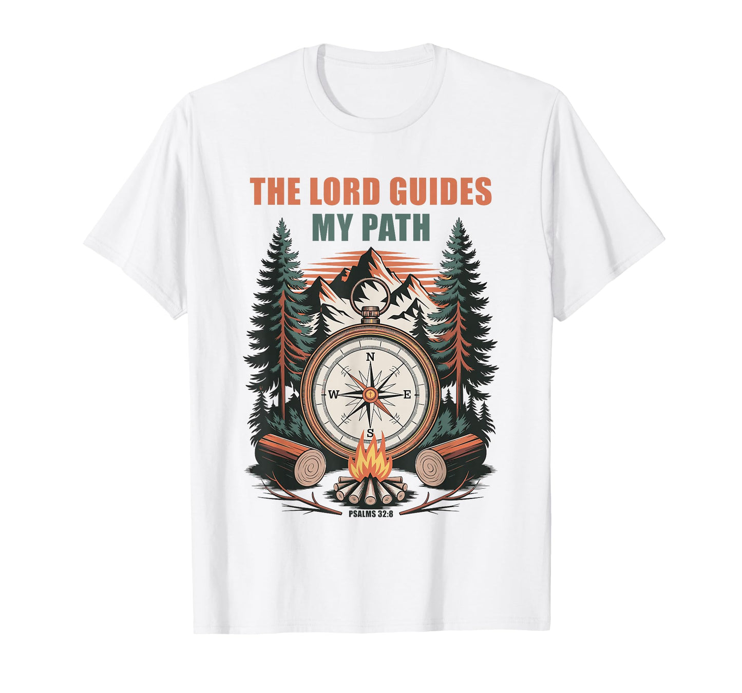 The Lord Guides My Path – Psalm 32:8 Christian Faith Camping T-Shirt