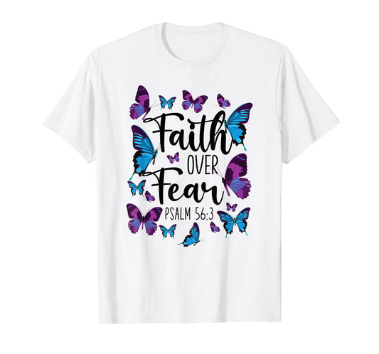 Christian Bible Verse Quote Butterfly Psalm 56:3 T-Shirt