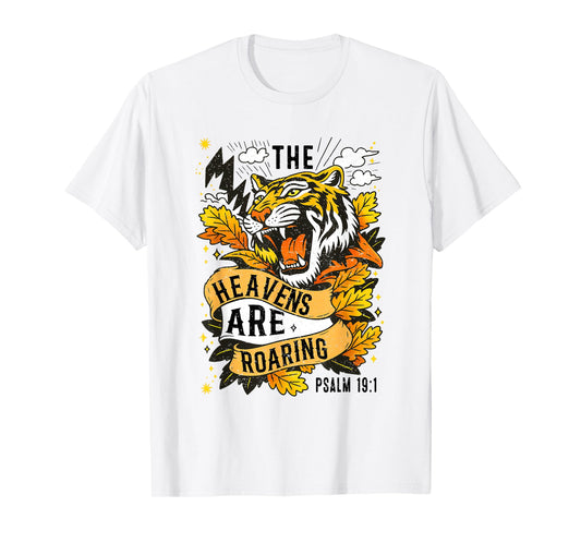 The Heavens are Roaring Psalm 19:1 Bible verse Boho Women T-Shirt
