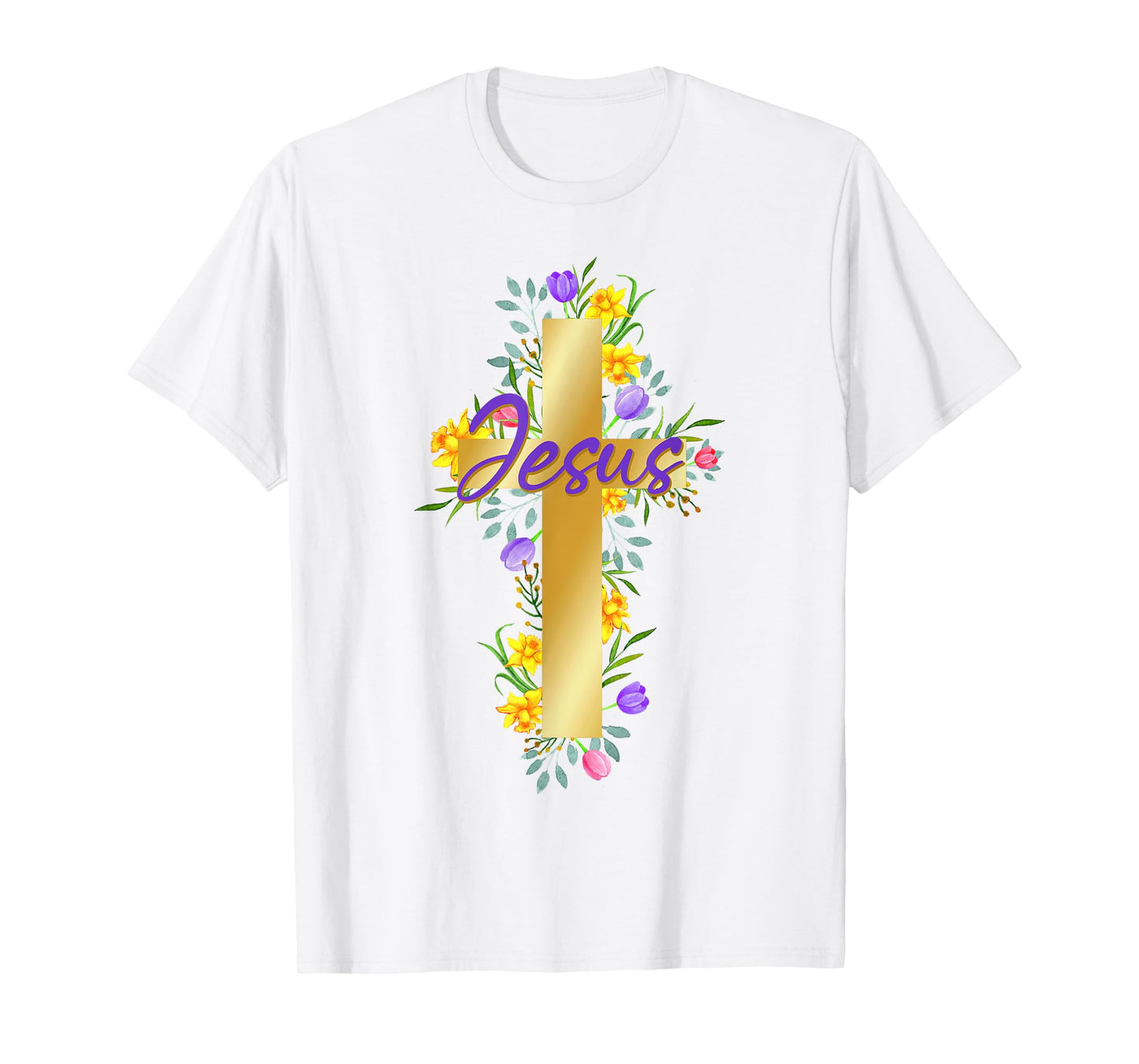Christian Faith Design Beautiful Spring Cross T-Shirt