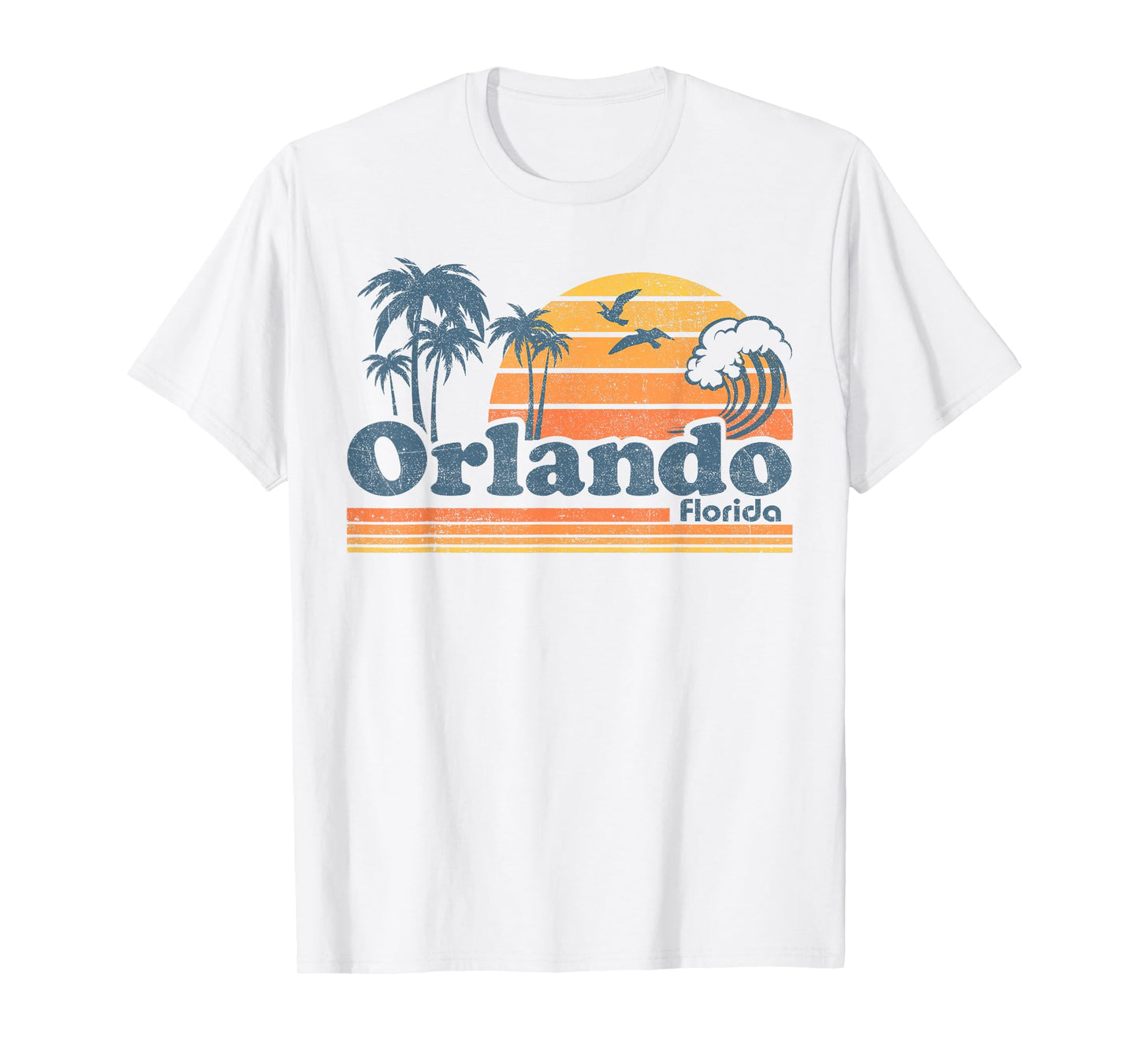 Orlando Florida Beach Vintage Spring Break Vacation Retro T-Shirt