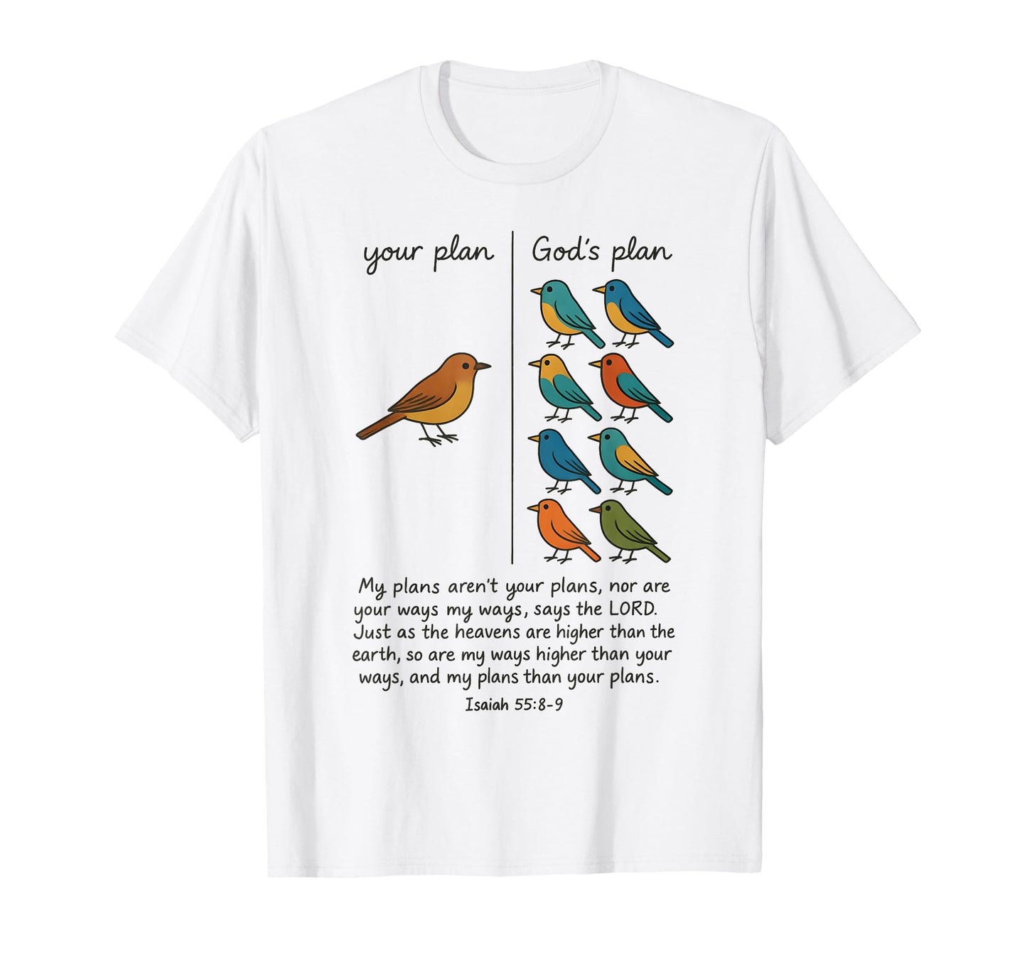 Your Plan And God's Plan Isaiah Bible Verse Faith Jesus T-Shirt