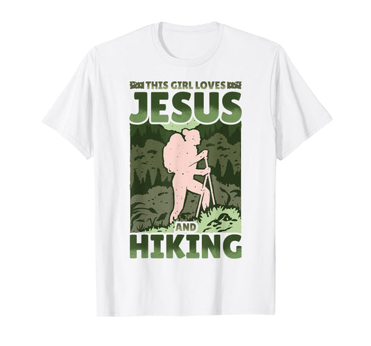 Hiking Lover Christian Protestant Religion Faith Jesus Funny T-Shirt