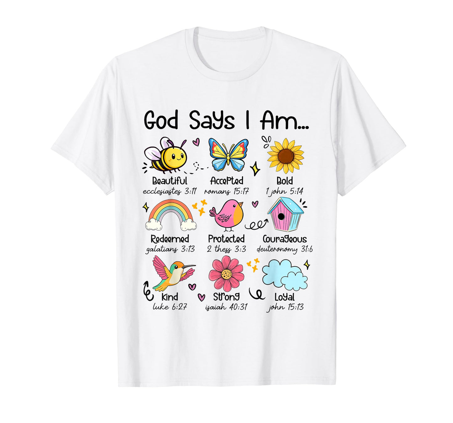 God Says I Am Bee Spring Christian Funny Easter Day Kids T-Shirt