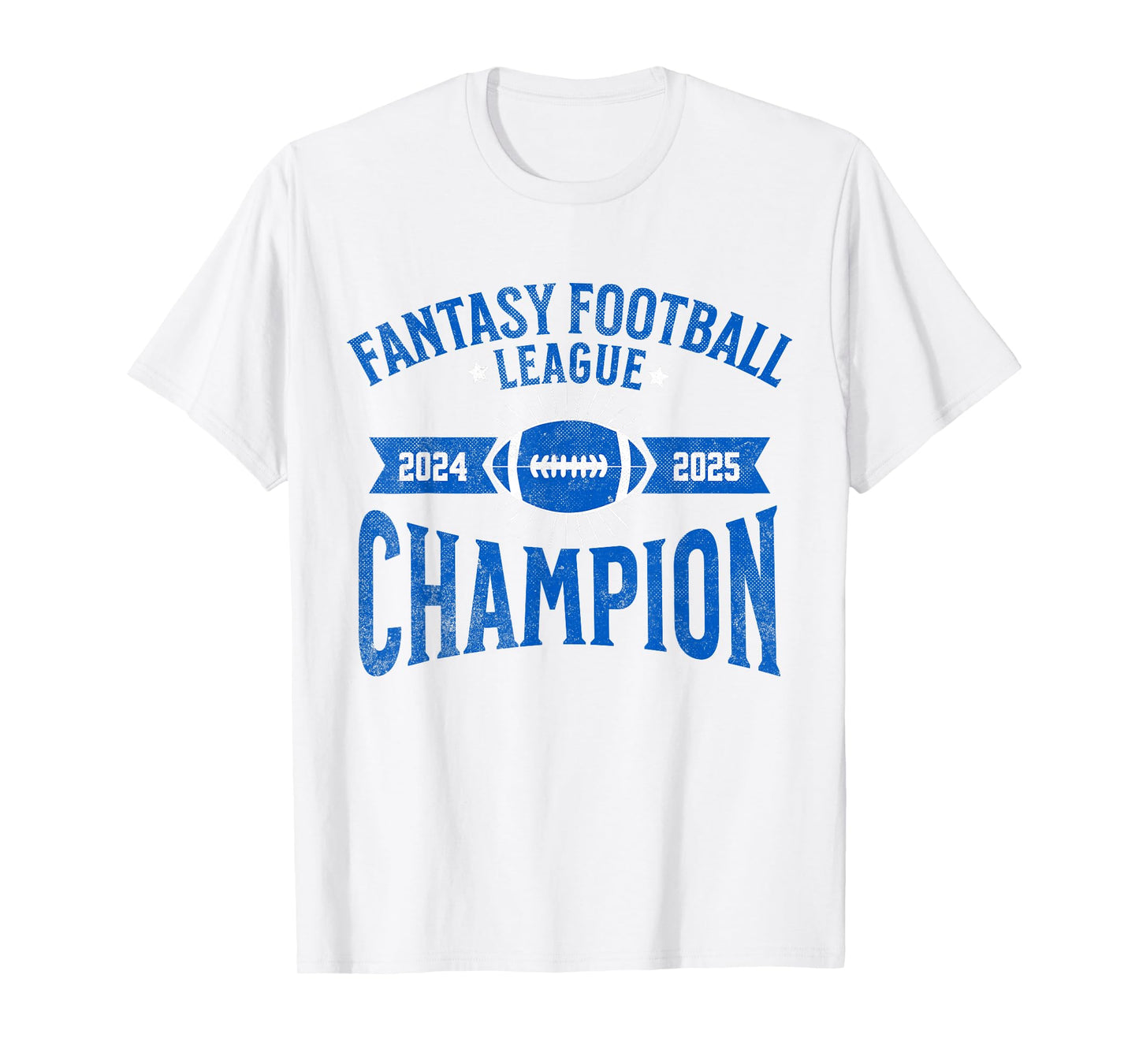 Fantasy Football League Championship Apparel Fantasy Football League Champion Champ 2024 2025 FFL Unisex-Adults T-Shirt Grey Small