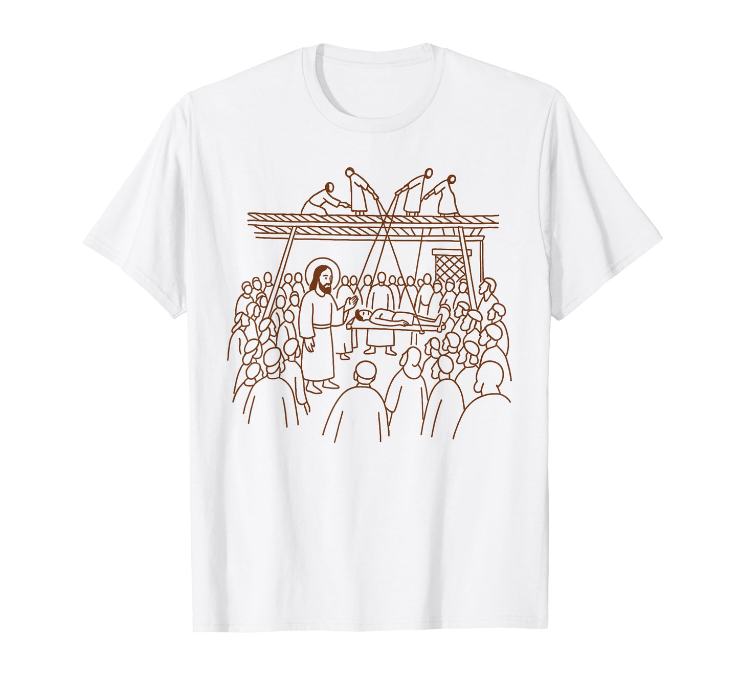 Christian Faith God Religious Jesus Heals The Man of Palsy T-Shirt