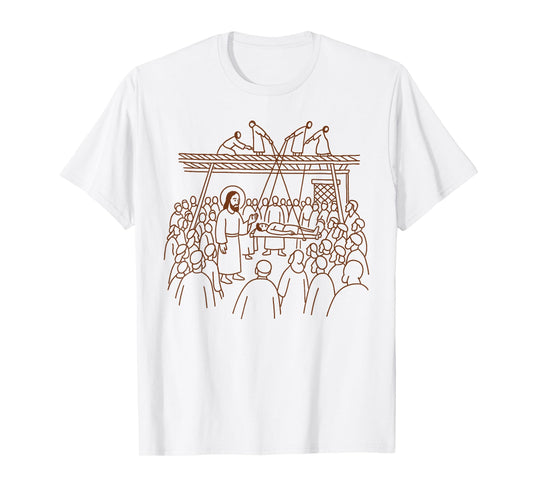 Christian Faith God Religious Jesus Heals The Man of Palsy T-Shirt