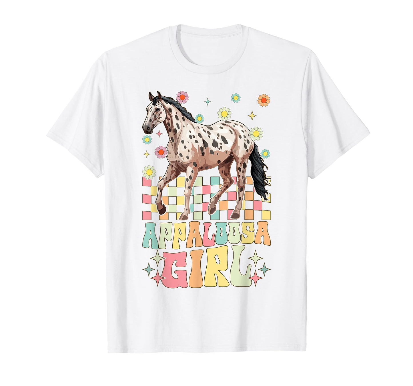Appaloosa Girl Groovy Horse Girl T-Shirt