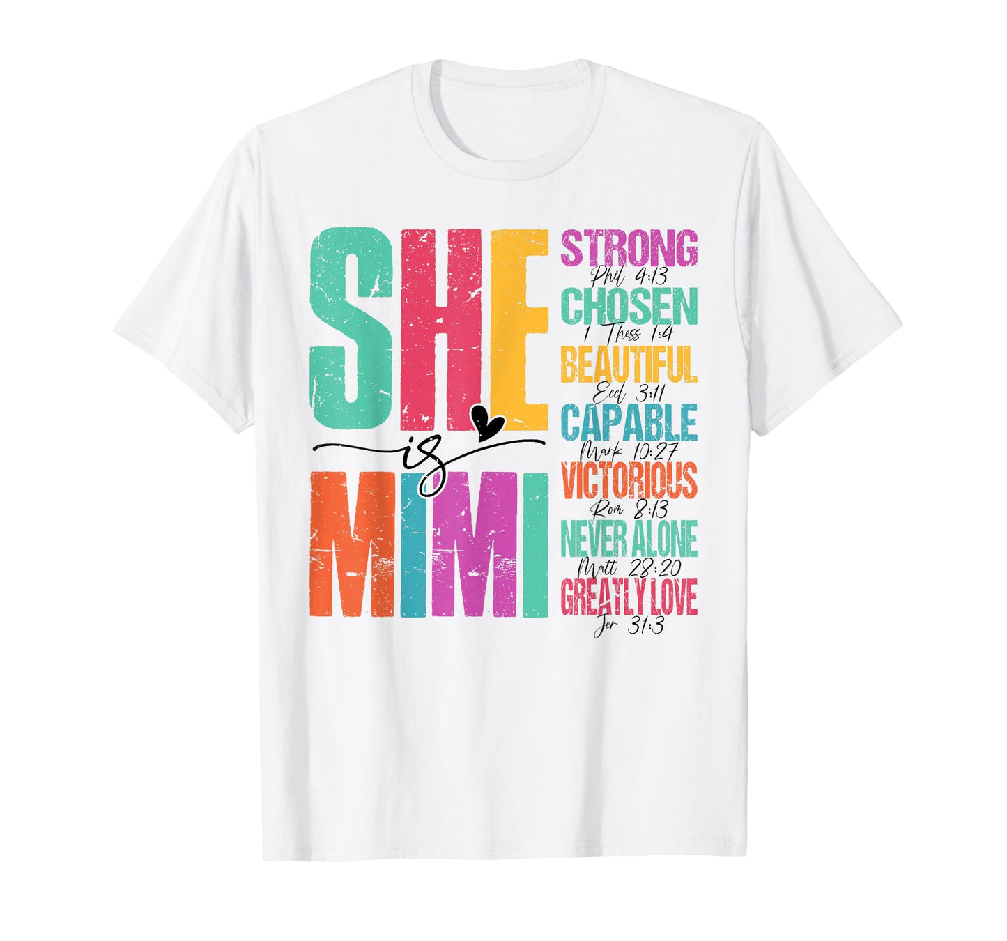 Retro She Is Mimi Christian Happy Mothers Day Women T-Shirt