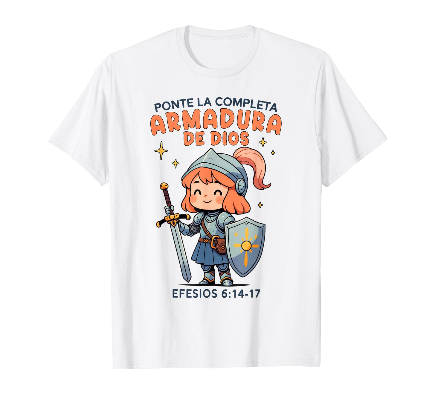 Christian Girl Armor Of God Bible Verse Armadura de Dios T-Shirt