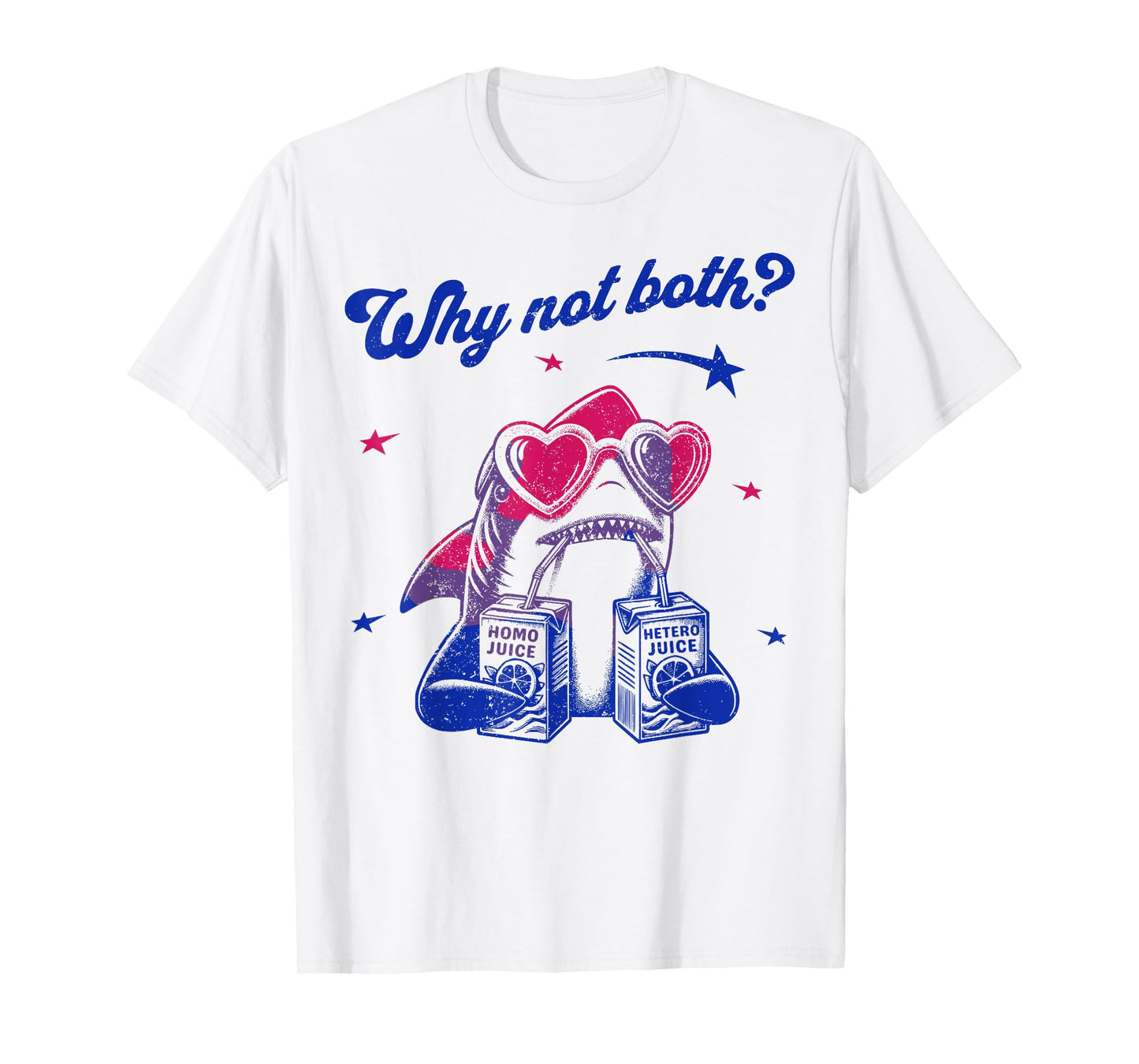 Why Not Both Funny Shark Ally Bisexual LGBTQ Gay Pride Month T-Shirt