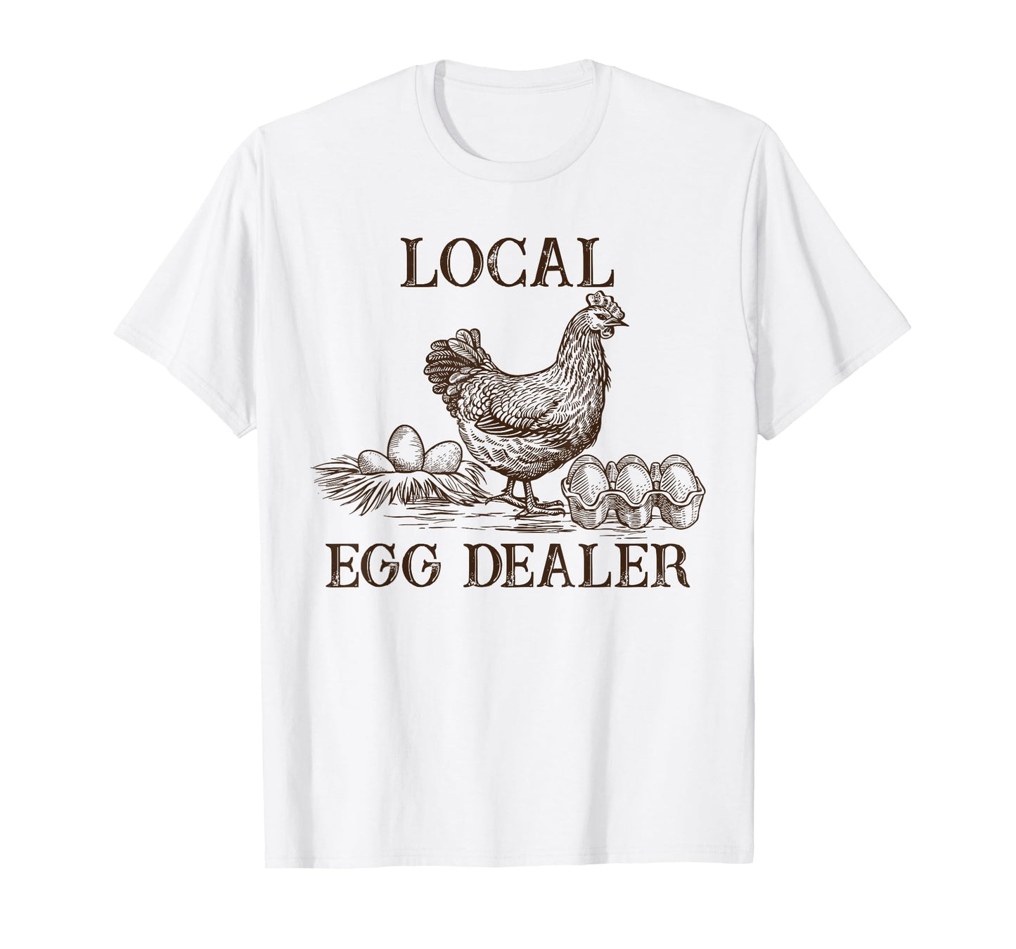 Local Egg Dealer Retro Chicken Funny Farmer Easter Adult Kid T-Shirt