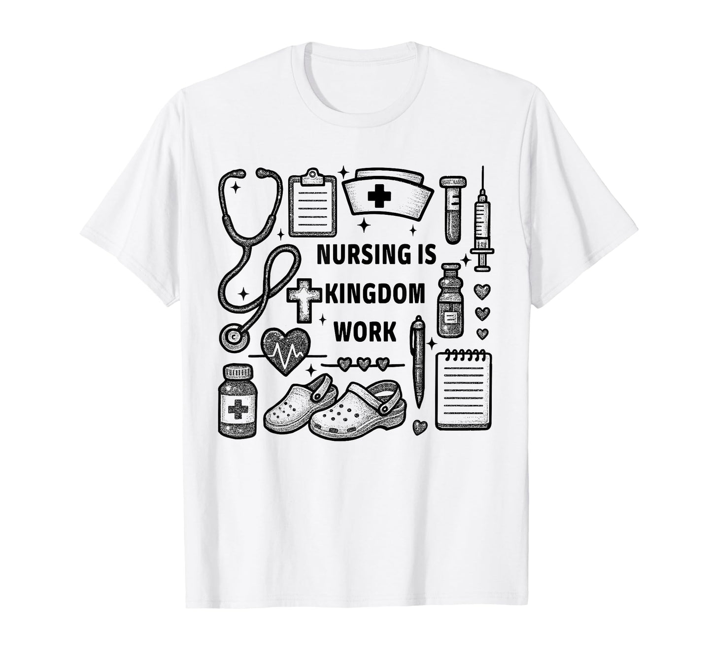 Christian Nurse, Nursing is Kingdom Work, Vintage T-Shirt