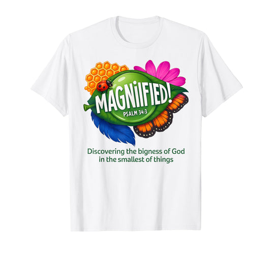 VBS 2025 Magnified VBS Vacation Bible School Christian Camp T-Shirt