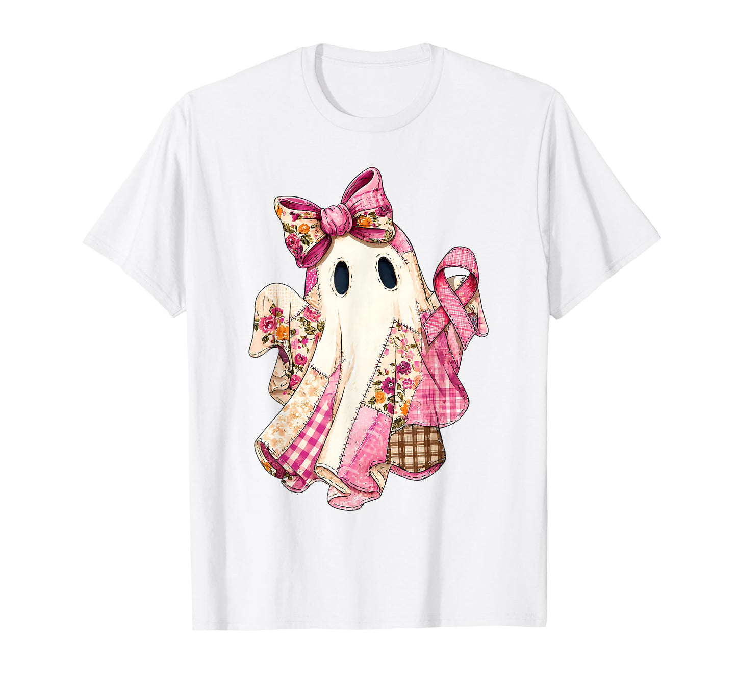 Breast Cancer Hope Strength Faith Survivor Ghost Wear Pink T-Shirt