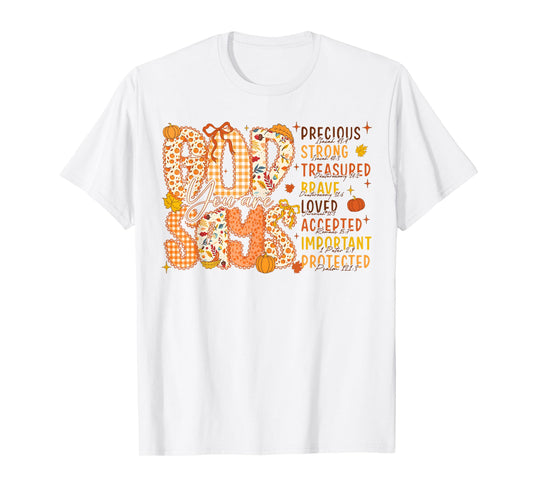 God Says You Are Autumn Fall Thanksgiving Jesus Christian T-Shirt