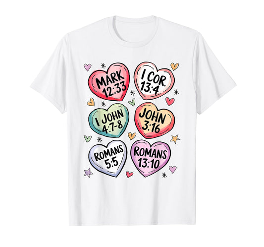 Christian Bible Verses Faith Religious Heart Bible For Women T-Shirt