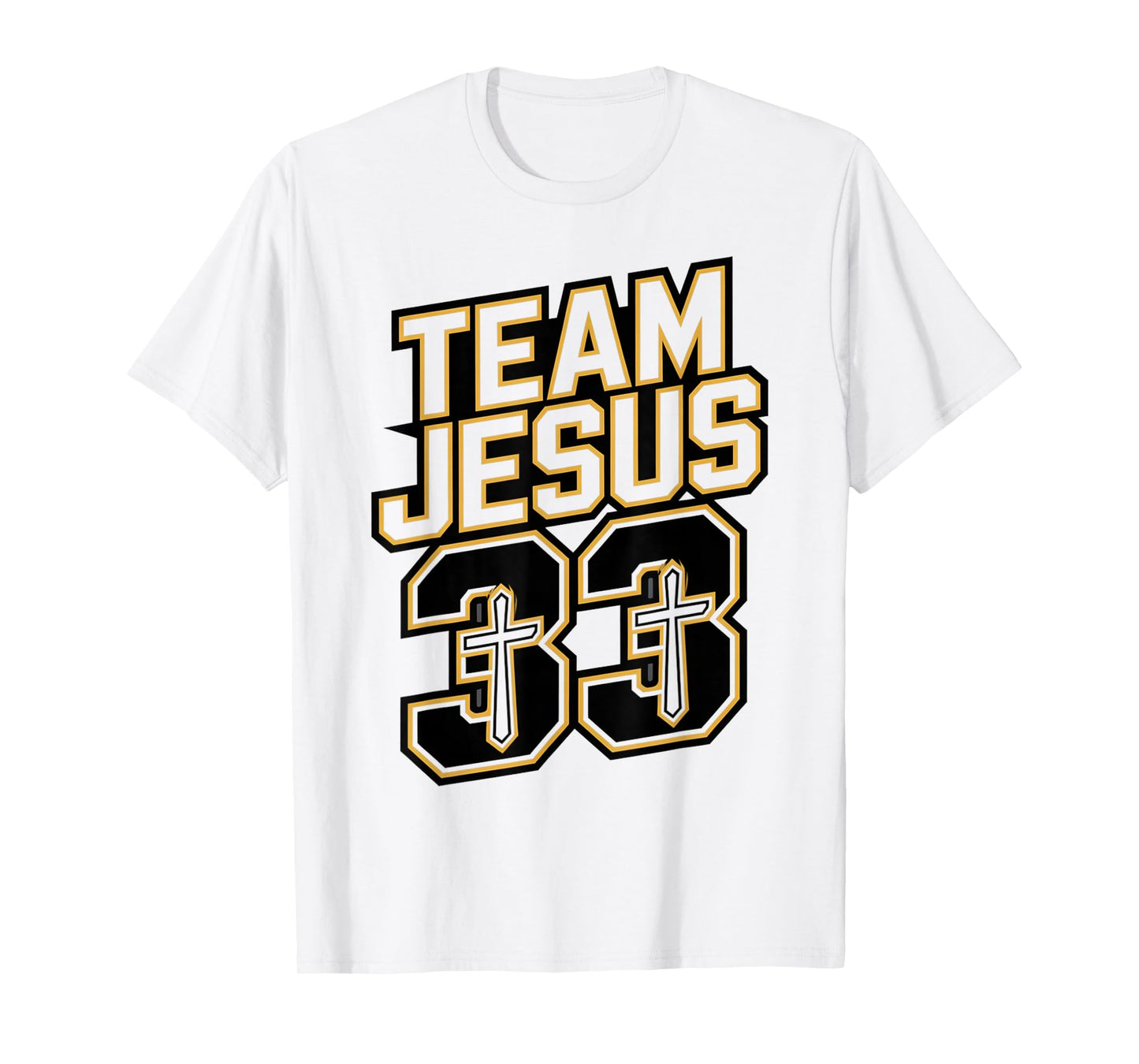 Team Jesus 33 Shirt – Christian Faith Jersey Style Tee T-Shirt