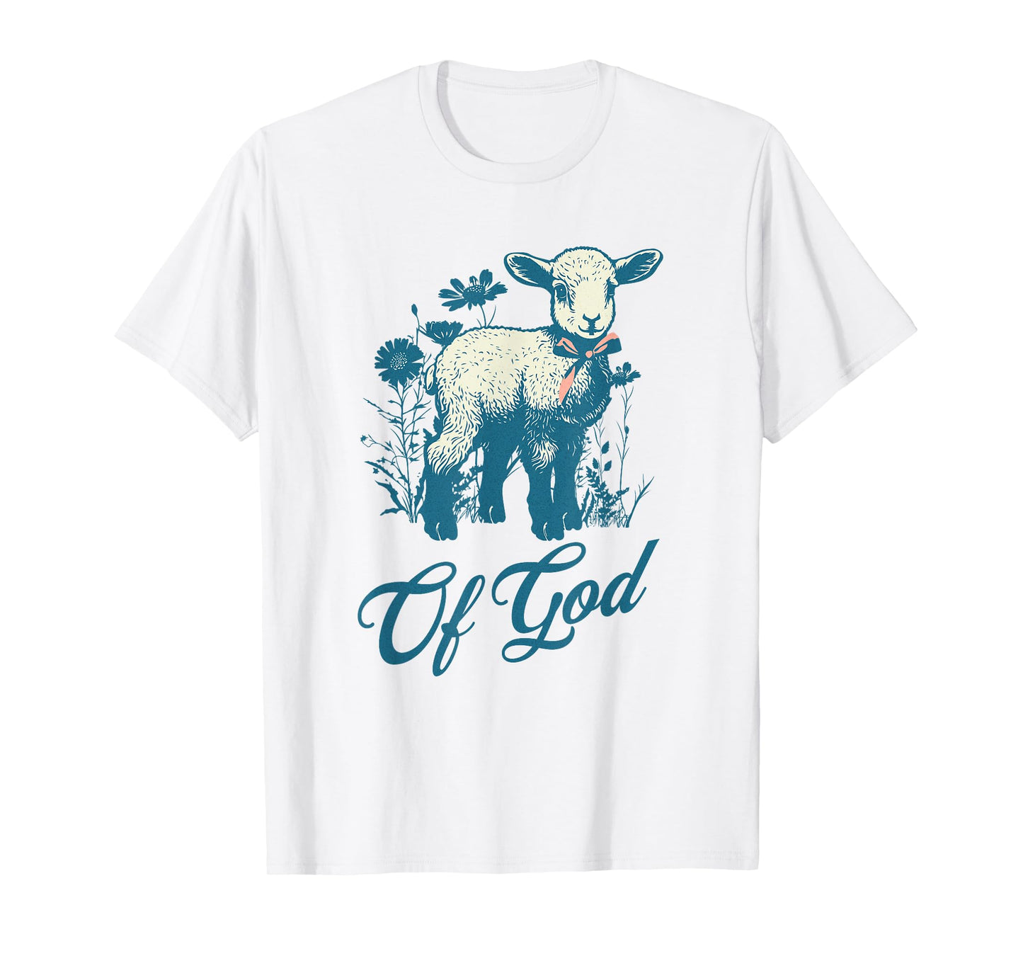 Lamb of God Cute Vintage Christian Lamb Design Faith Lovers T-Shirt