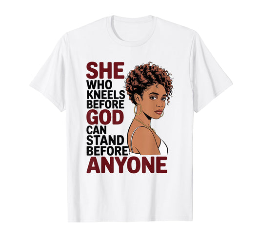 Black Woman Pride African American Christian Faith T-Shirt