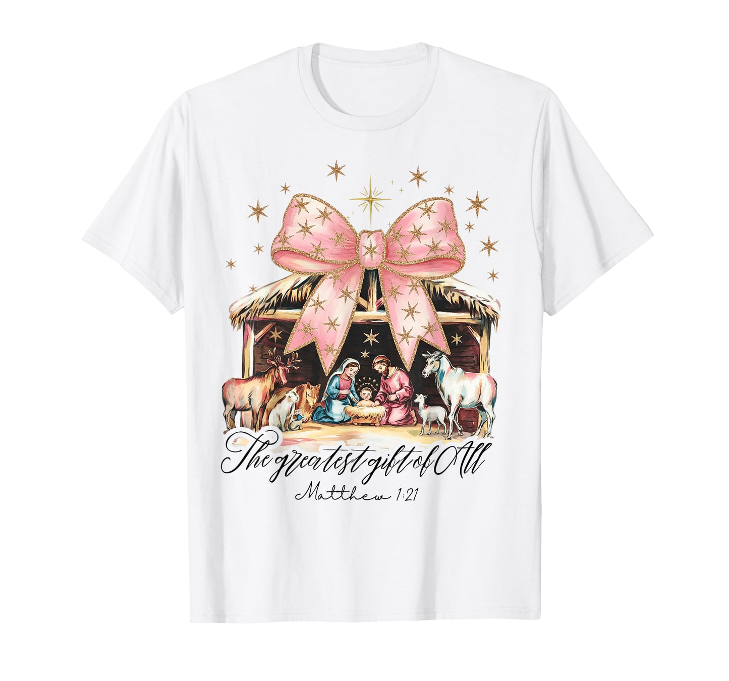 The Greatest Gift Of All Nativity Jesus Christian Christmas T-Shirt