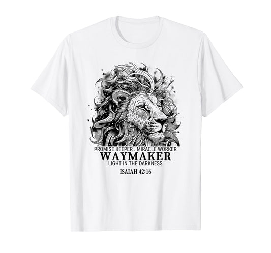 Waymaker Shirt Men Women Kids Faith Christian Lion Gift T-Shirt