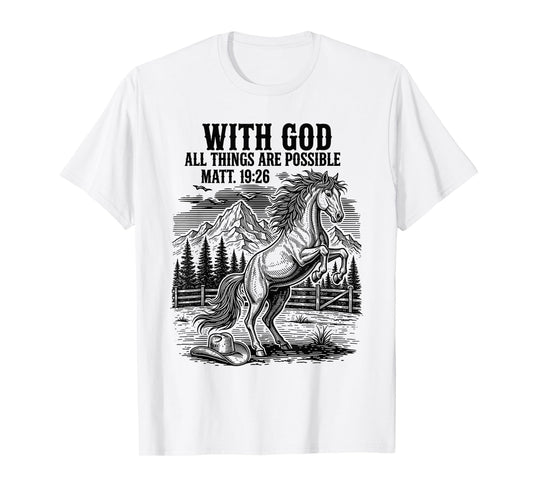 Cowboy Bible Scripture Verse Western Jesus for Mens Jockey T-Shirt