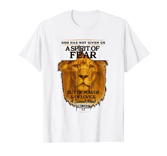2 Timothy 1:7 Christian Cross Religious Bible Verse T-Shirt